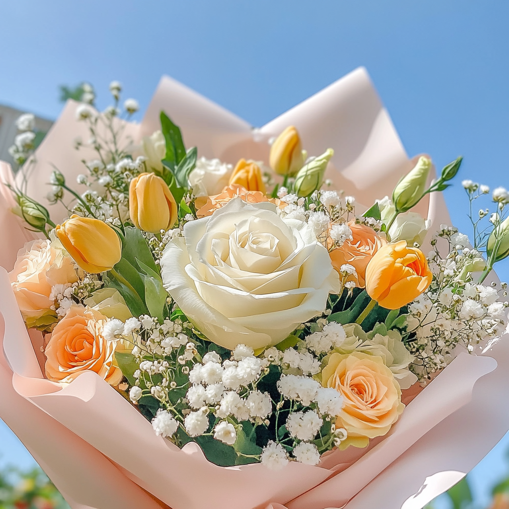 Memorial White Floral Design