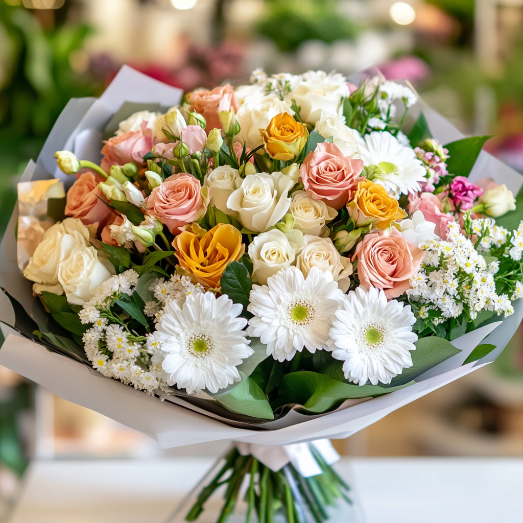 Memorial White Floral Design
