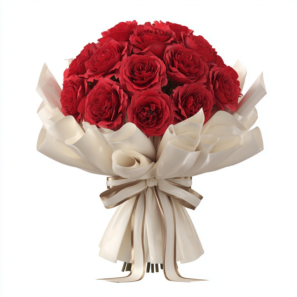 Dozen Roses Wrapped